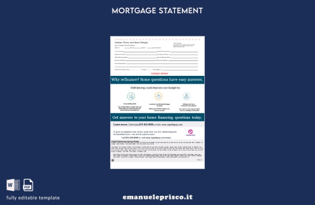 estratto conto del mutuo bancario in stile verificato Emirati Arabi Uniti Cape 1